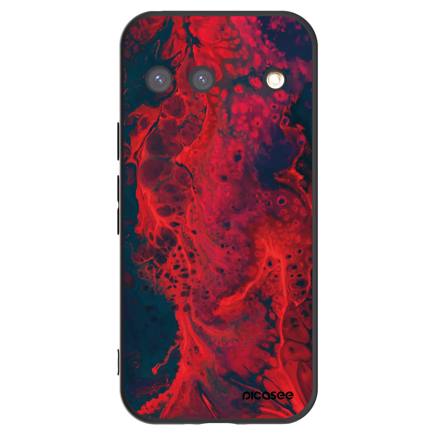 Picasee Google Pixel 9 Hülle - Schwarzes Silikon - Organic red