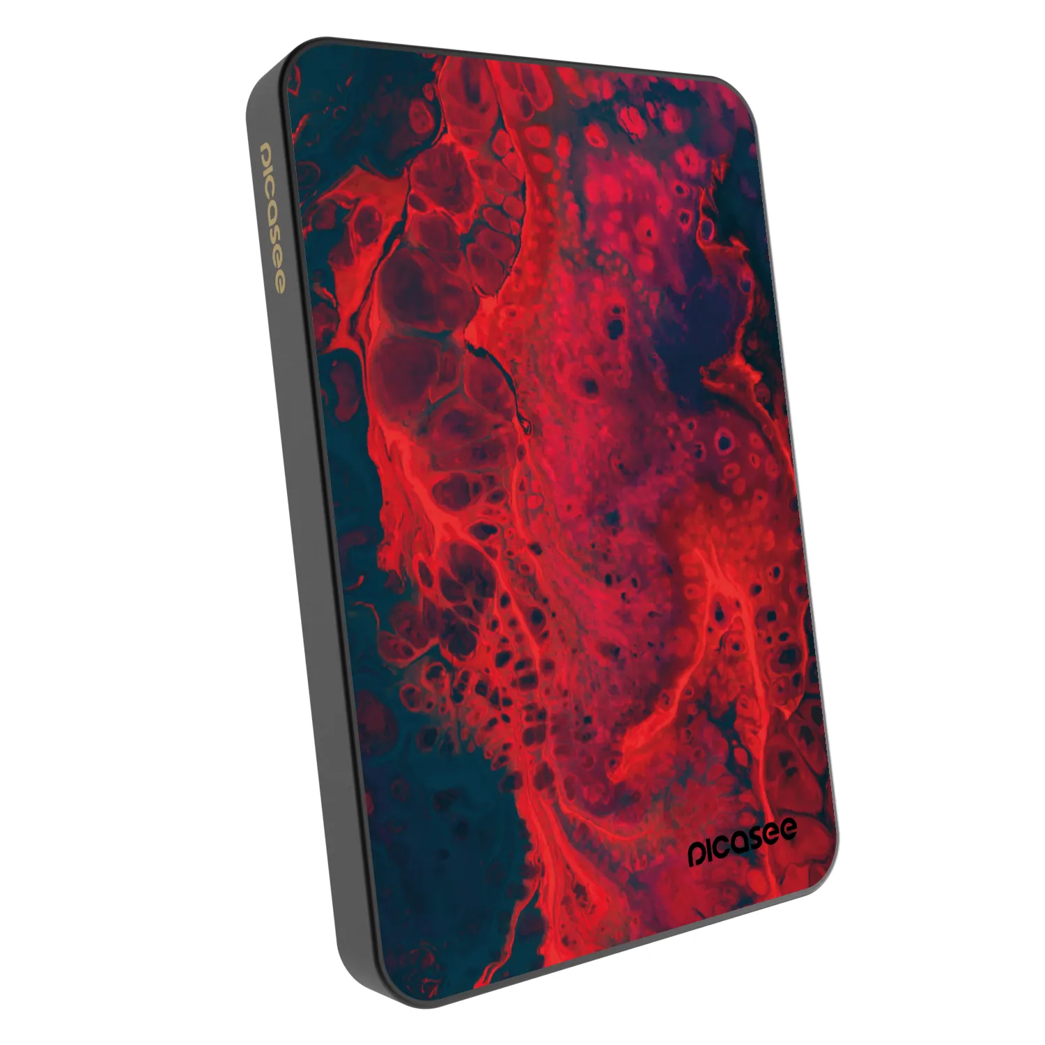 Picasee Powerbank mit MagSafe 5 000 mAh Grau - Organic red