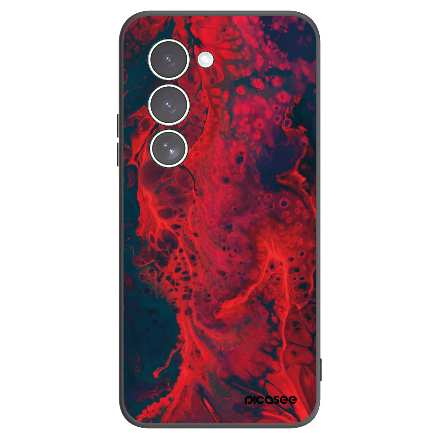 Picasee Xiaomi Redmi 15 5G Hülle - Schwarzes Silikon - Organic red