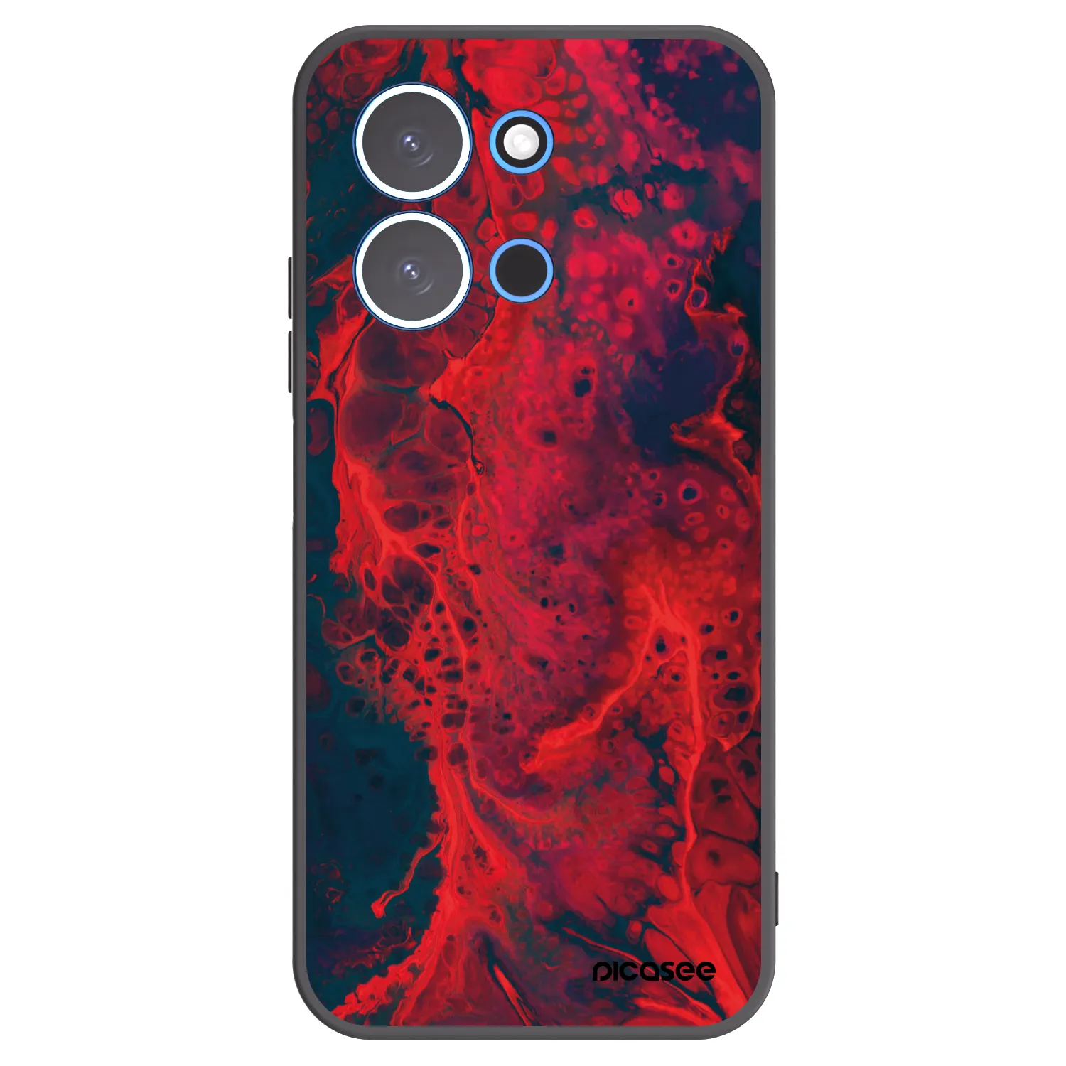 Picasee Xiaomi Redmi 15C 4G Hülle - Schwarzes Silikon - Organic red