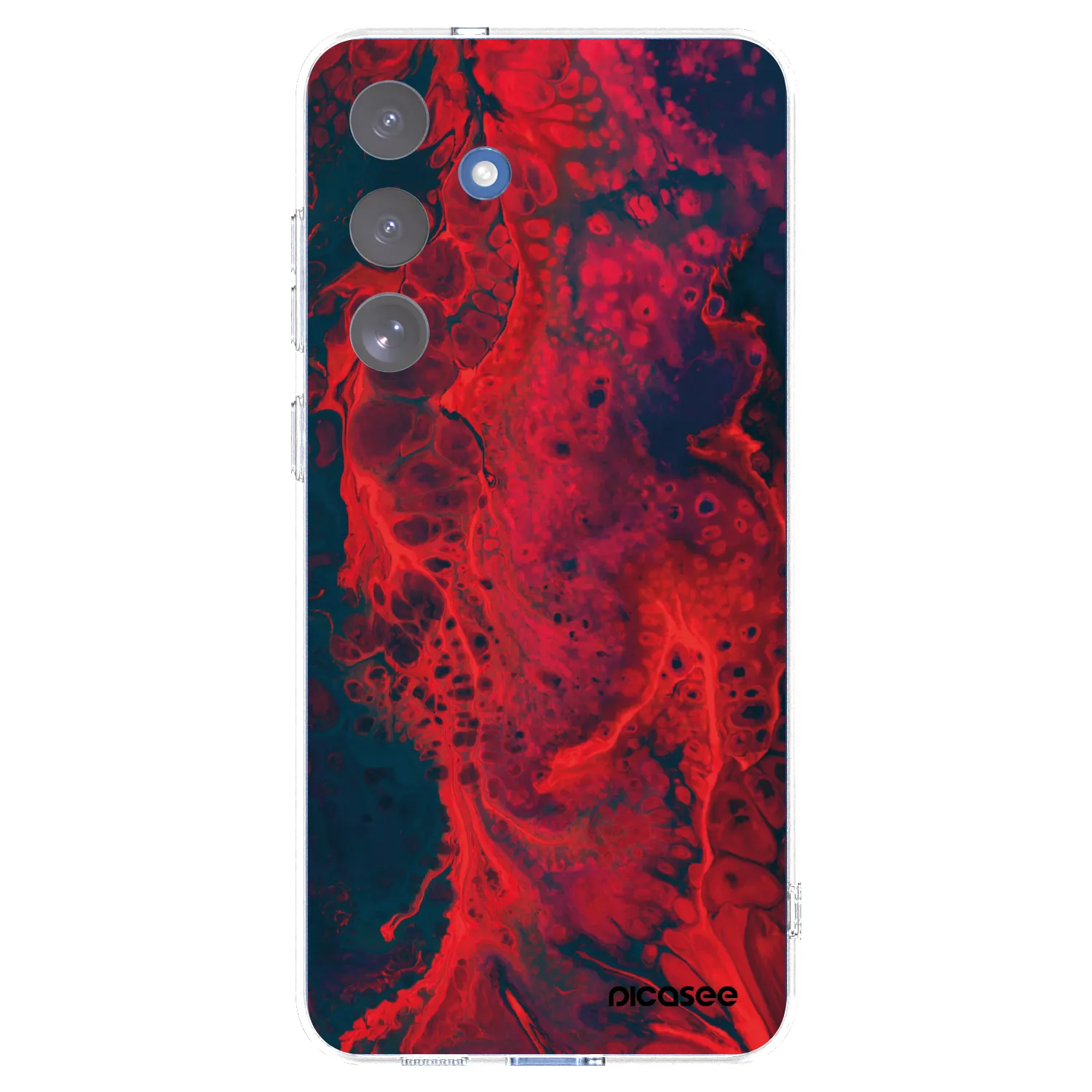 Picasee Samsung Galaxy S25 FE 5G Hülle - Transparentes Silikon - Organic red