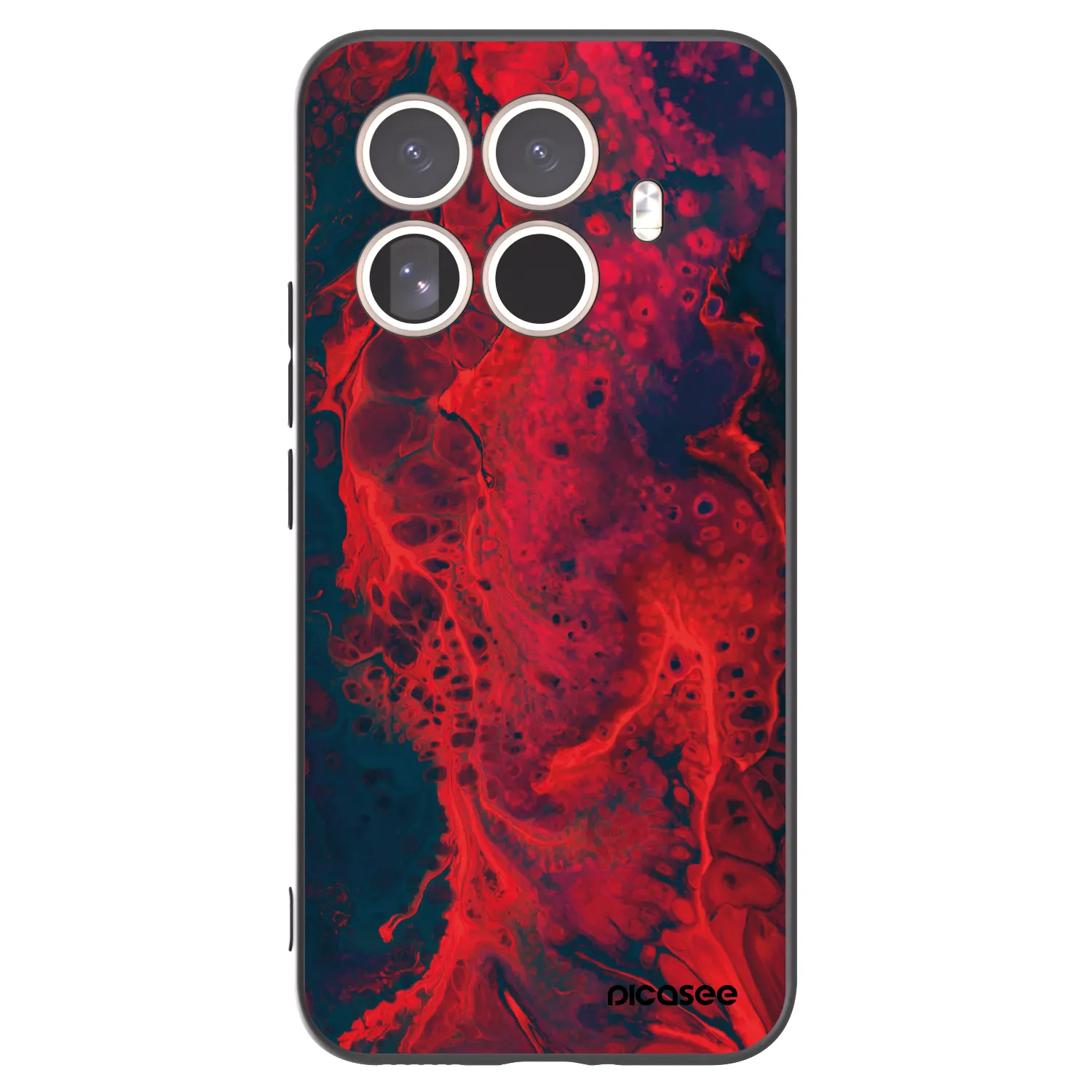 Picasee Xiaomi 15T Pro Hülle - Schwarzes Silikon - Organic red