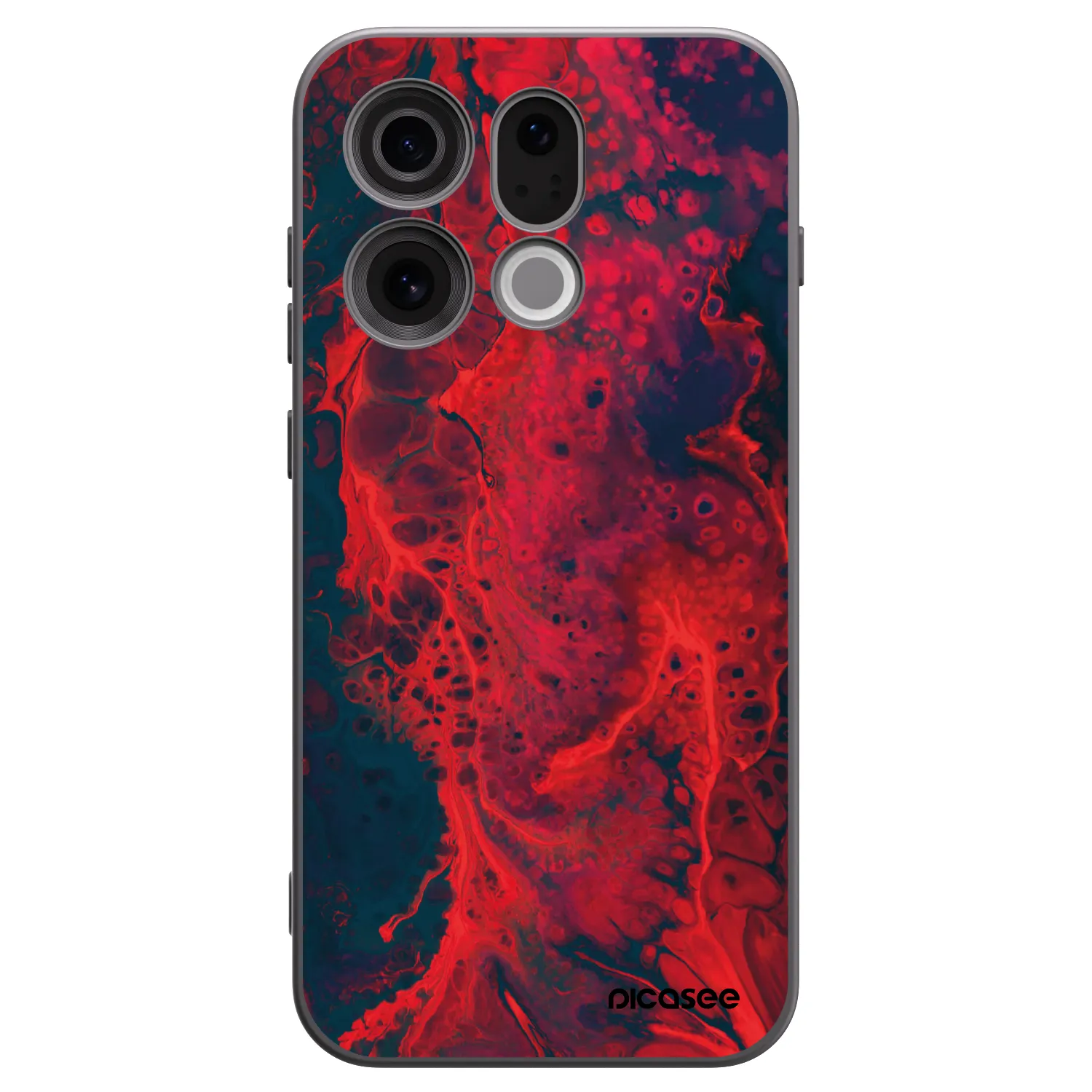 Picasee OPPO Find X9 Hülle - Schwarzes Silikon - Organic red