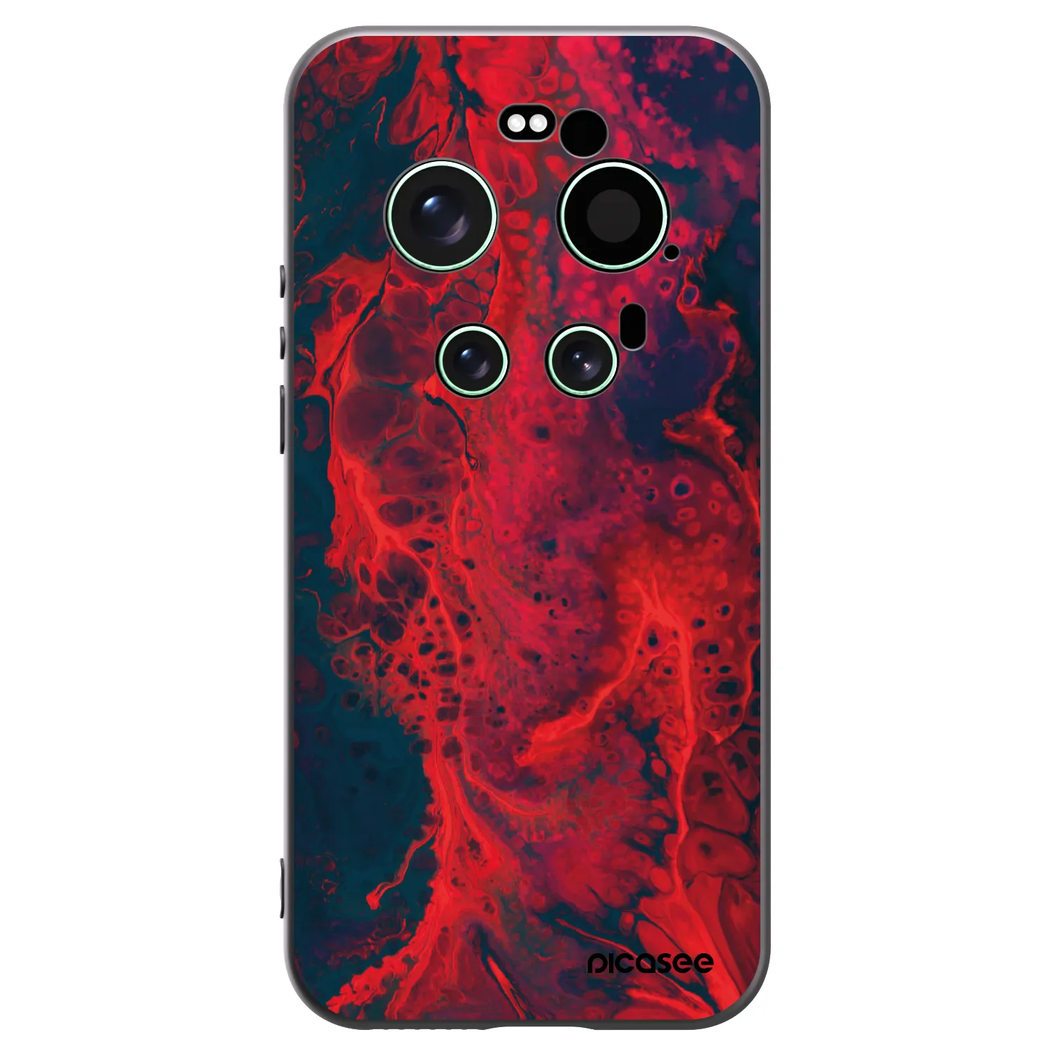 Picasee Xiaomi 17 Ultra Hülle - Schwarzes Silikon - Organic red