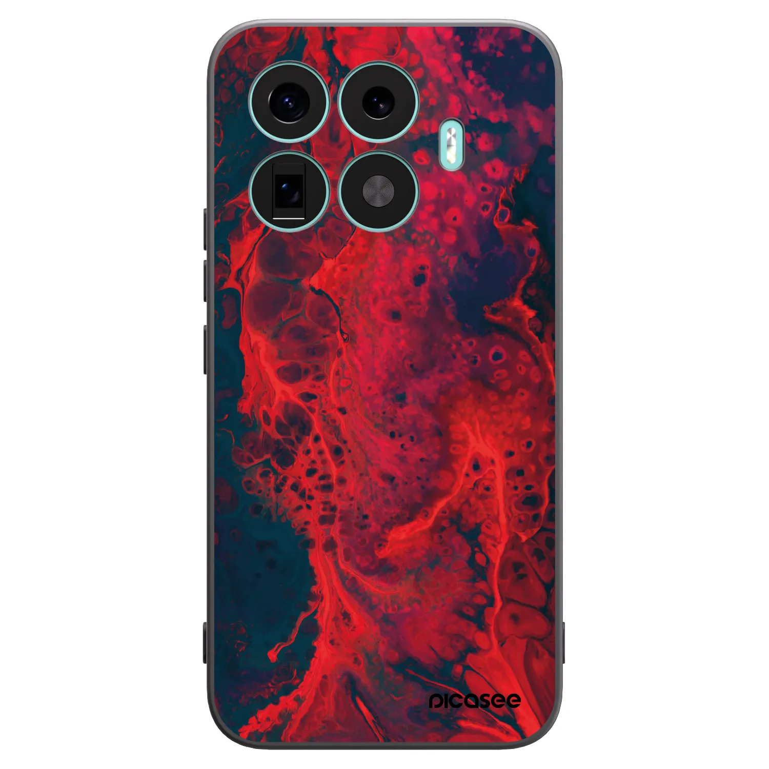 Picasee Xiaomi 17T Pro Hülle - Schwarzes Silikon - Organic red