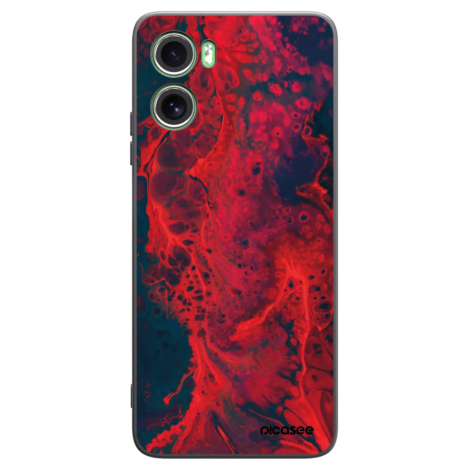 Picasee Motorola Moto G06 Hülle - Schwarzes Silikon - Organic red