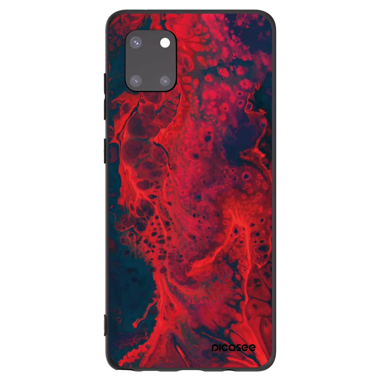 Picasee Samsung Galaxy Note 10 Lite N770F Hülle - Schwarzes Silikon - Organic red