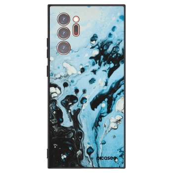 Picasee Samsung Galaxy Note 20 Ultra Hülle - Schwarzes Silikon - Organic blue