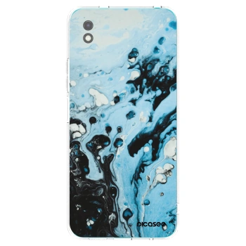 Picasee Xiaomi Redmi 9A Hülle - Schwarzes Silikon - Organic blue