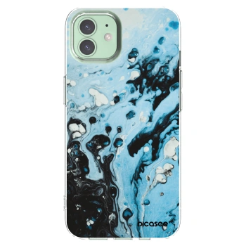 Picasee Apple iPhone 12 Hülle - Transparentes Silikon - Organic blue