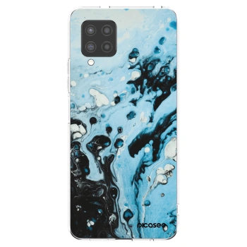 Picasee Samsung Galaxy A42 A426B Hülle - Transparentes Silikon - Organic blue