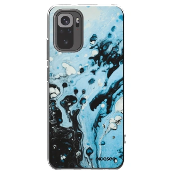 Picasee Xiaomi Redmi Note 10S Hülle - Transparentes Silikon - Organic blue