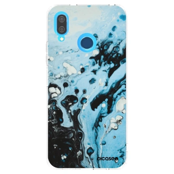 Picasee Huawei P20 Lite Hülle - Transparentes Silikon - Organic blue