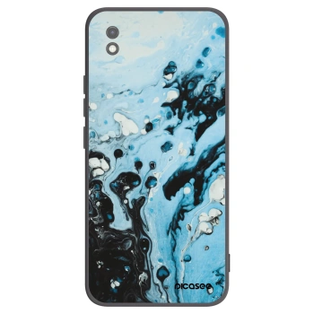 Picasee Xiaomi Redmi 9AT Hülle - Schwarzes Silikon - Organic blue