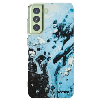 Picasee Samsung Galaxy S21 FE 5G Hülle - Transparentes Silikon - Organic blue