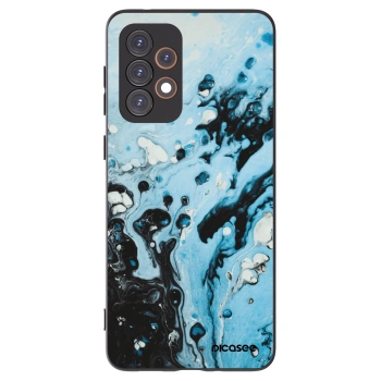 Picasee Samsung Galaxy A33 5G A336 Hülle - Schwarzes Silikon - Organic blue