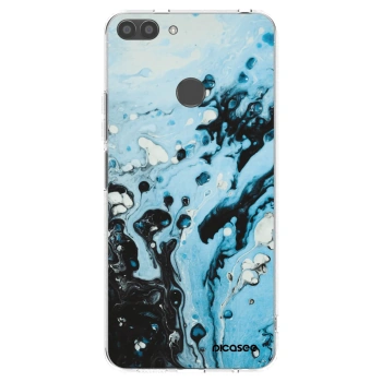 Picasee Huawei P Smart Hülle - Transparentes Silikon - Organic blue