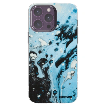 Picasee Apple iPhone 14 Pro Max Hülle - Transparentes Silikon - Organic blue