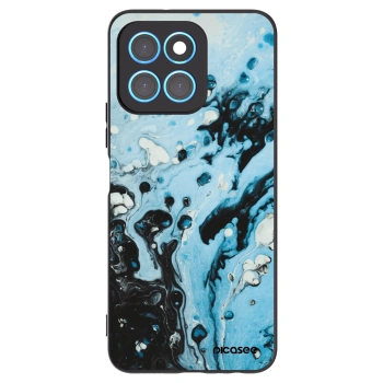 Picasee Honor X8 5G Hülle - Schwarzes Silikon - Organic blue