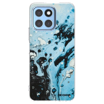 Picasee Honor X8 5G Hülle - Transparentes Silikon - Organic blue