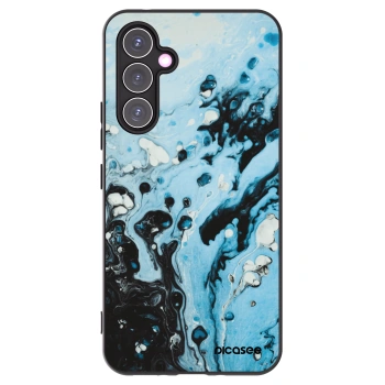 Picasee Samsung Galaxy A54 5G A546B Hülle - Schwarzes Silikon - Organic blue