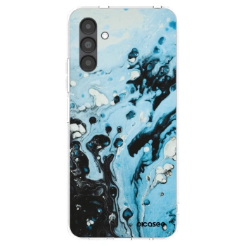 Picasee Samsung Galaxy A04s A047F Hülle - Transparentes Silikon - Organic blue