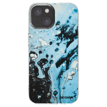 Picasee Apple iPhone 15 Hülle - Transparentes Silikon - Organic blue