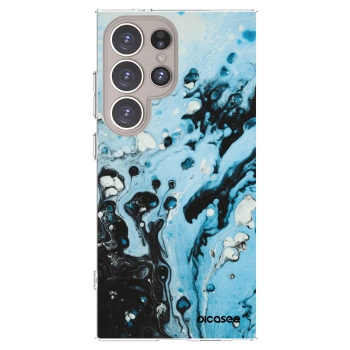 Picasee Samsung Galaxy S24 Ultra S928B 5G Hülle - Transparentes Silikon - Organic blue