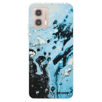 Picasee Motorola Moto G53 5G Hülle - Transparentes Silikon - Organic blue