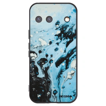 Picasee Google Pixel 9 Hülle - Schwarzes Silikon - Organic blue