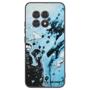 Picasee OnePlus 13R 5G Hülle - Schwarzes Silikon - Organic blue