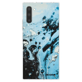 Picasee Samsung Galaxy Note 10 N970F Hülle - Transparentes Silikon - Organic blue