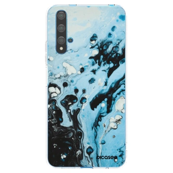 Picasee Huawei Nova 5T Hülle - Transparentes Silikon - Organic blue