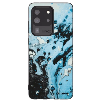 Picasee Samsung Galaxy S20 Ultra 5G G988F Hülle - Schwarzes Silikon - Organic blue