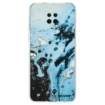 Picasee Xiaomi Redmi Note 9S Hülle - Transparentes Silikon - Organic blue
