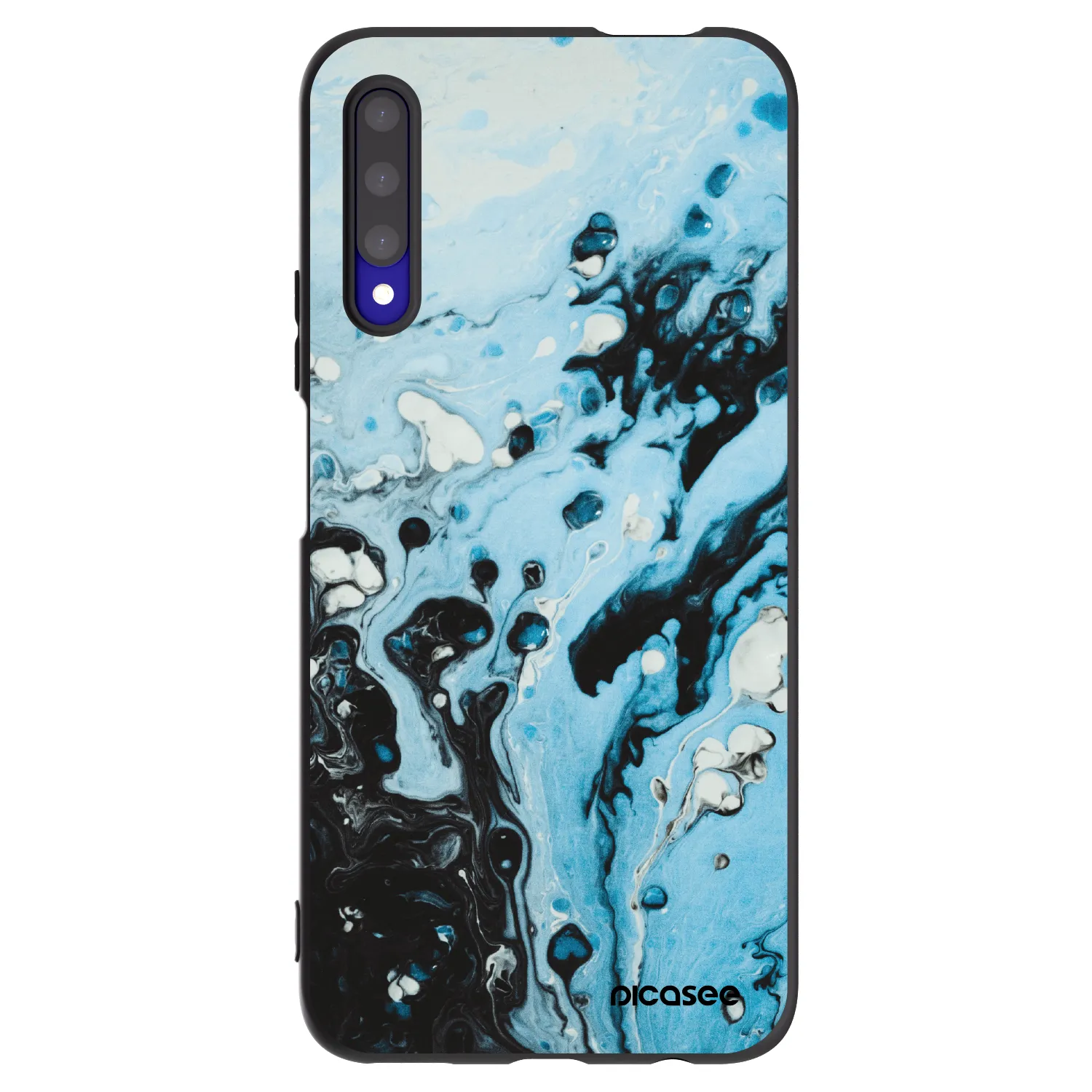 Picasee Honor 9X Pro Hülle - Schwarzes Silikon - Organic blue