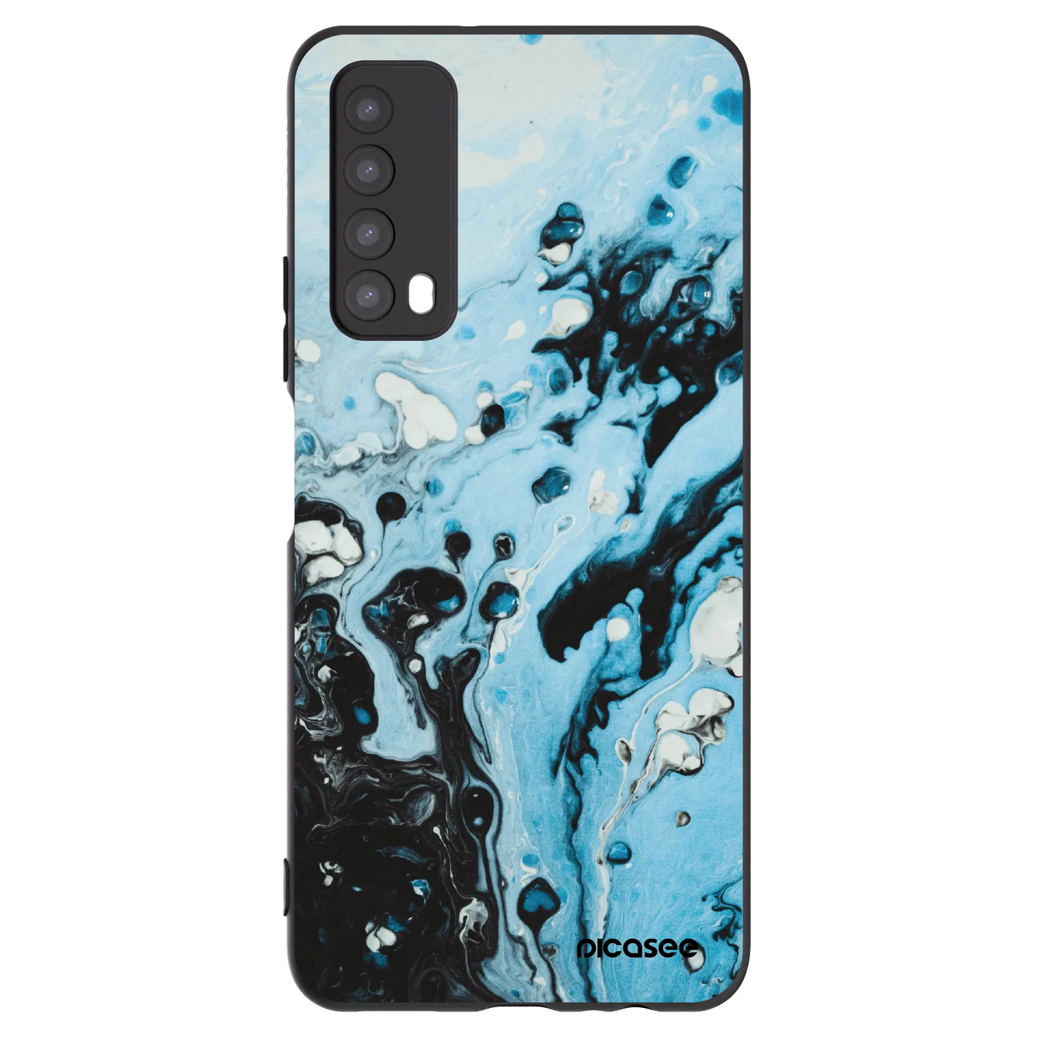 Picasee Huawei P Smart 2021 Hülle - Schwarzes Silikon - Organic blue