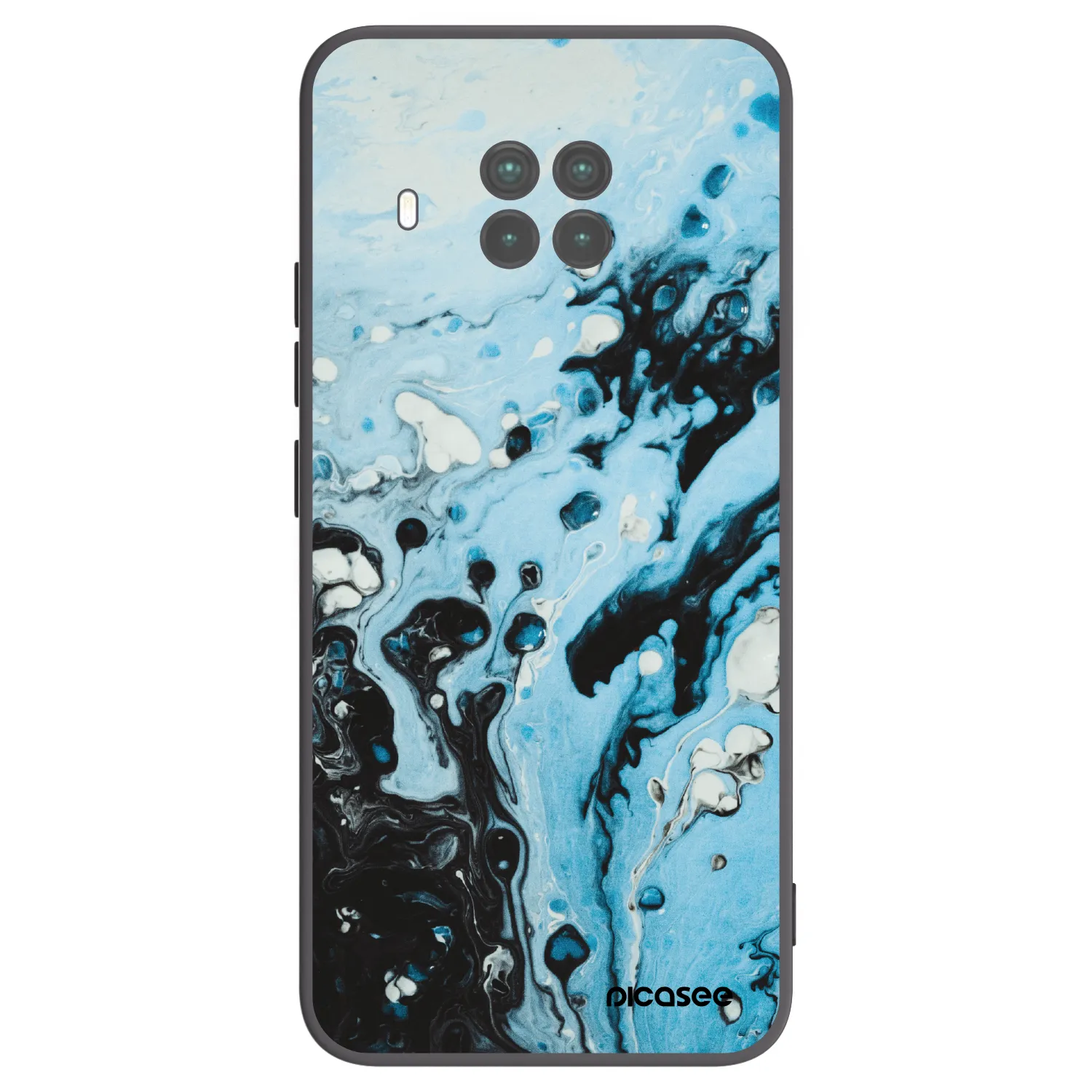Picasee Xiaomi Mi 10T Lite Hülle - Schwarzes Silikon - Organic blue