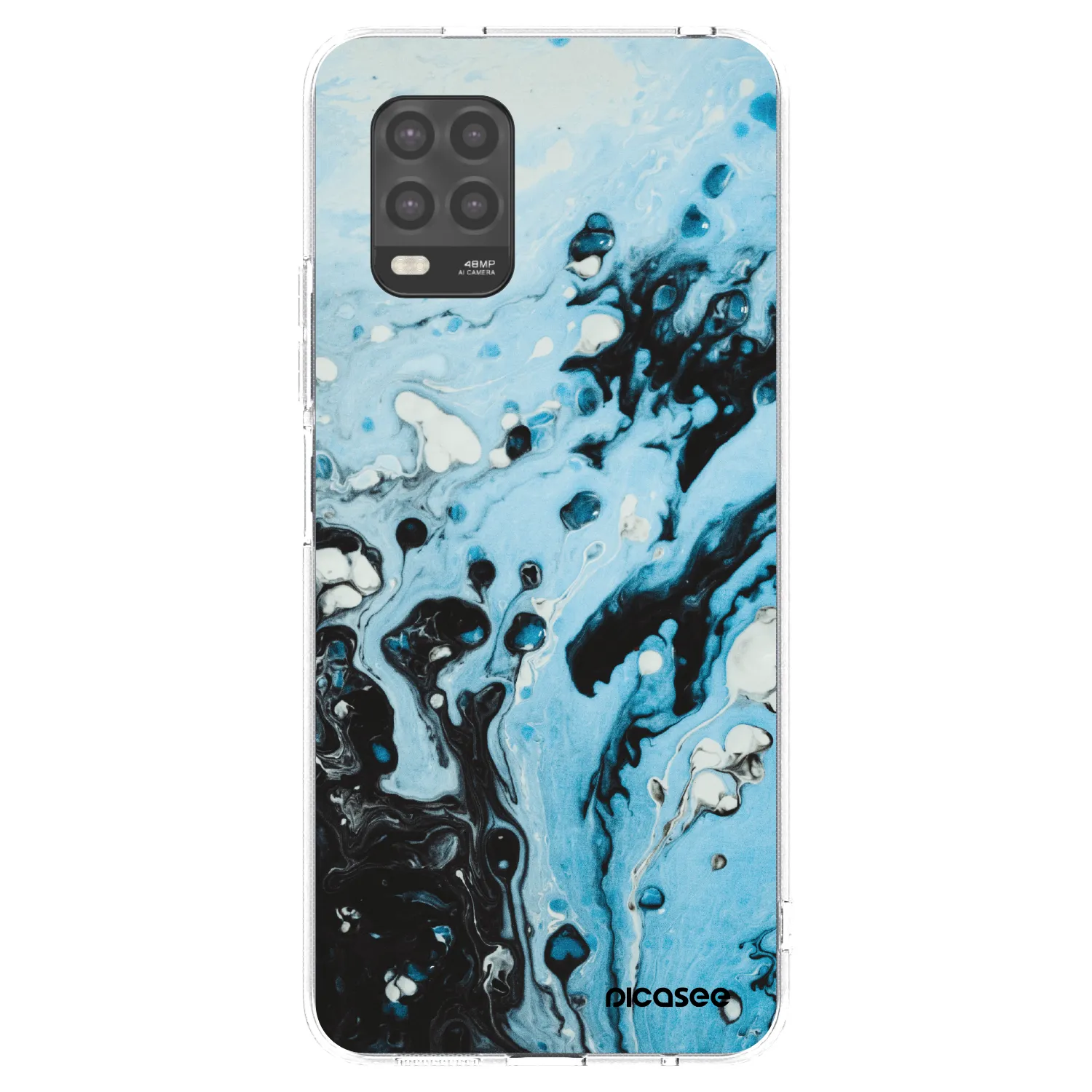 Picasee Xiaomi Mi 10 Lite Hülle - Transparentes Silikon - Organic blue