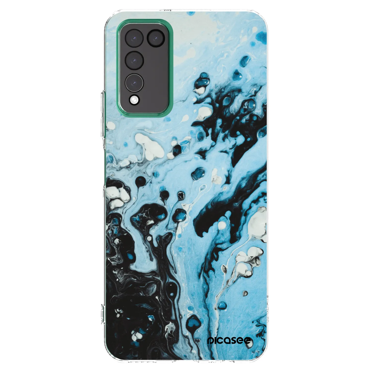 Picasee Honor 10X Lite Hülle - Transparentes Silikon - Organic blue