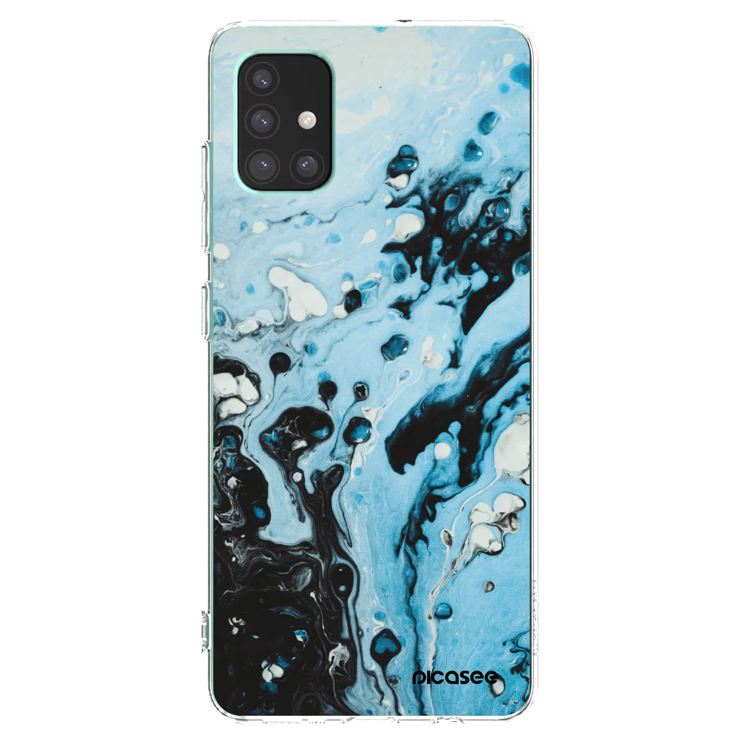 Picasee Samsung Galaxy M51 M515F Hülle - Transparentes Silikon - Organic blue