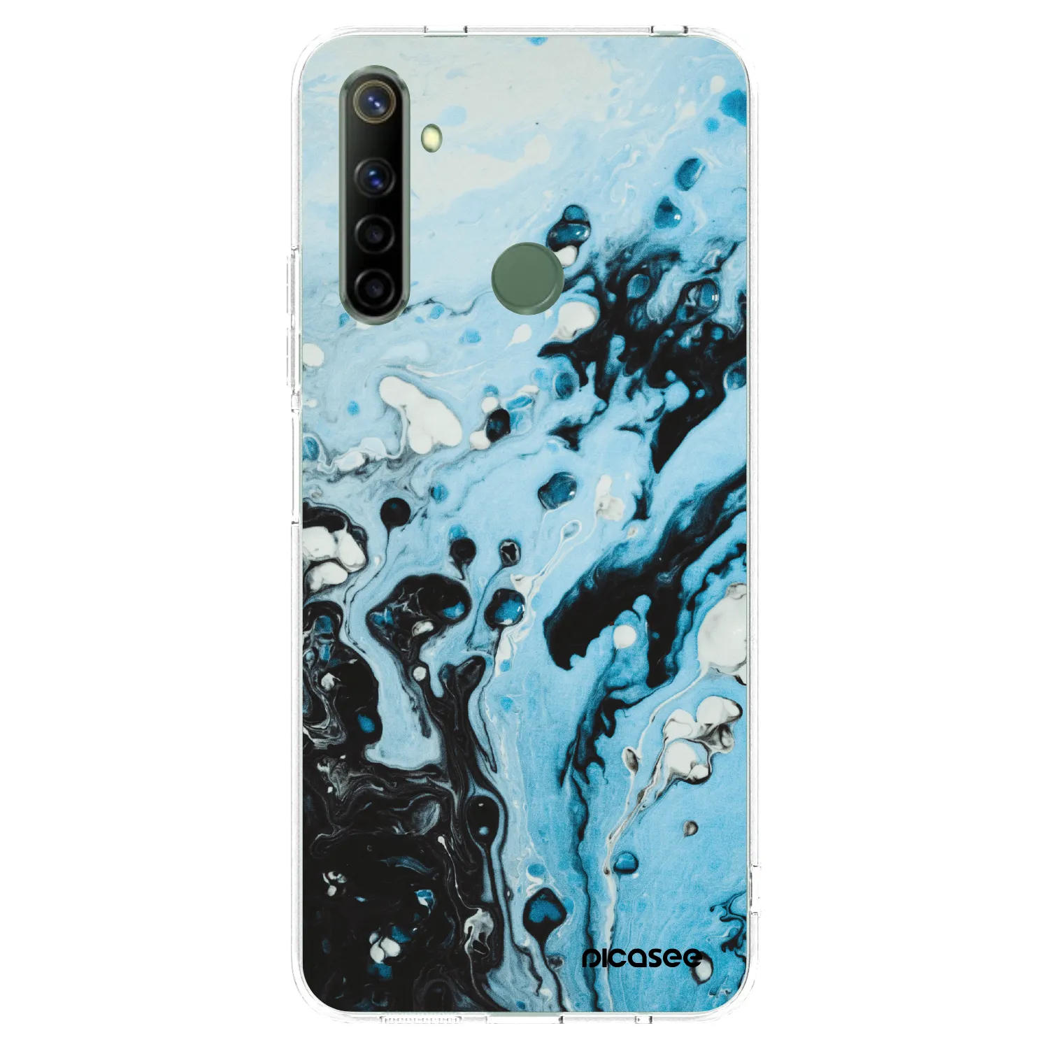 Picasee Realme 6i Hülle - Transparentes Silikon - Organic blue