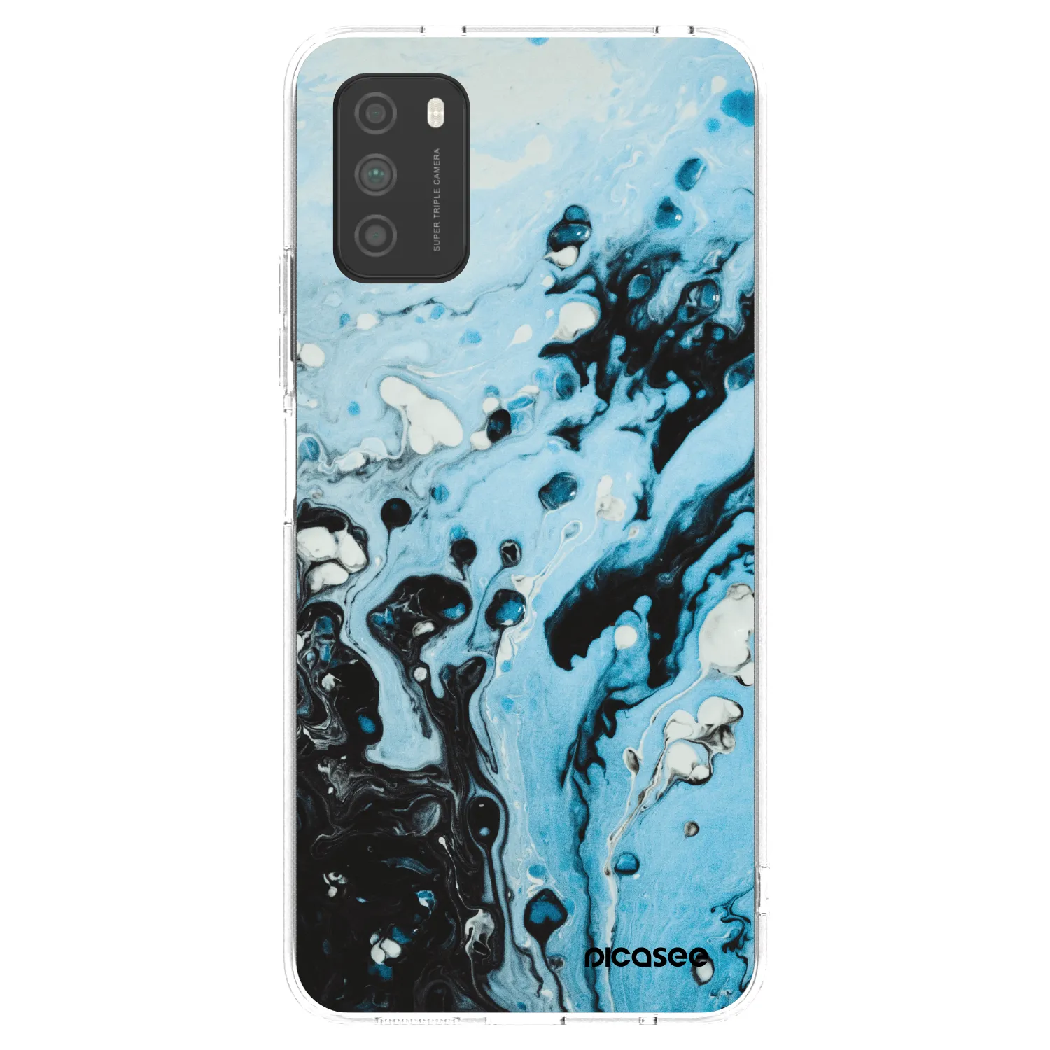 Picasee Xiaomi Poco M3 Hülle - Transparentes Silikon - Organic blue
