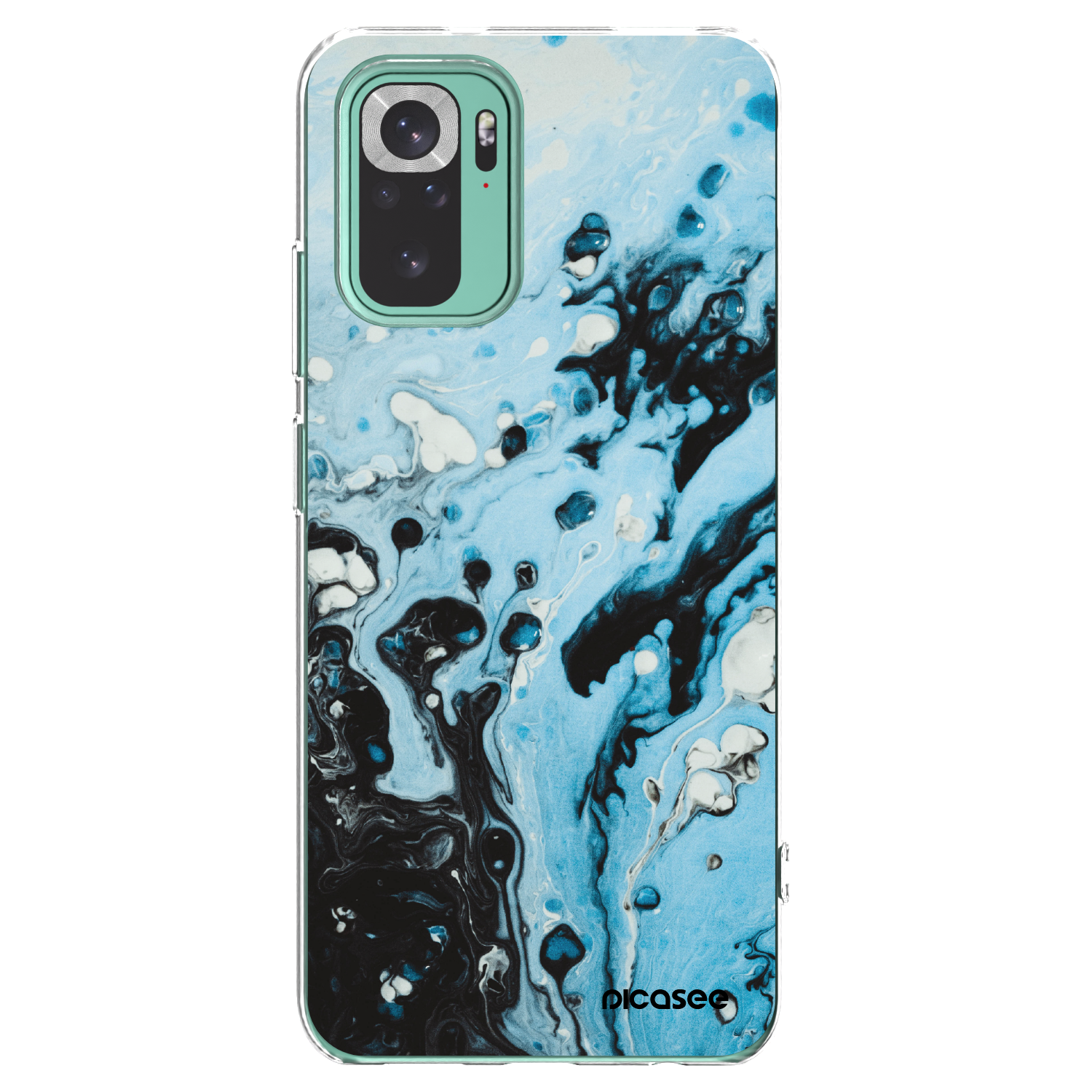Picasee Xiaomi Redmi Note 10 Pro Hülle - Transparentes Silikon - Organic blue