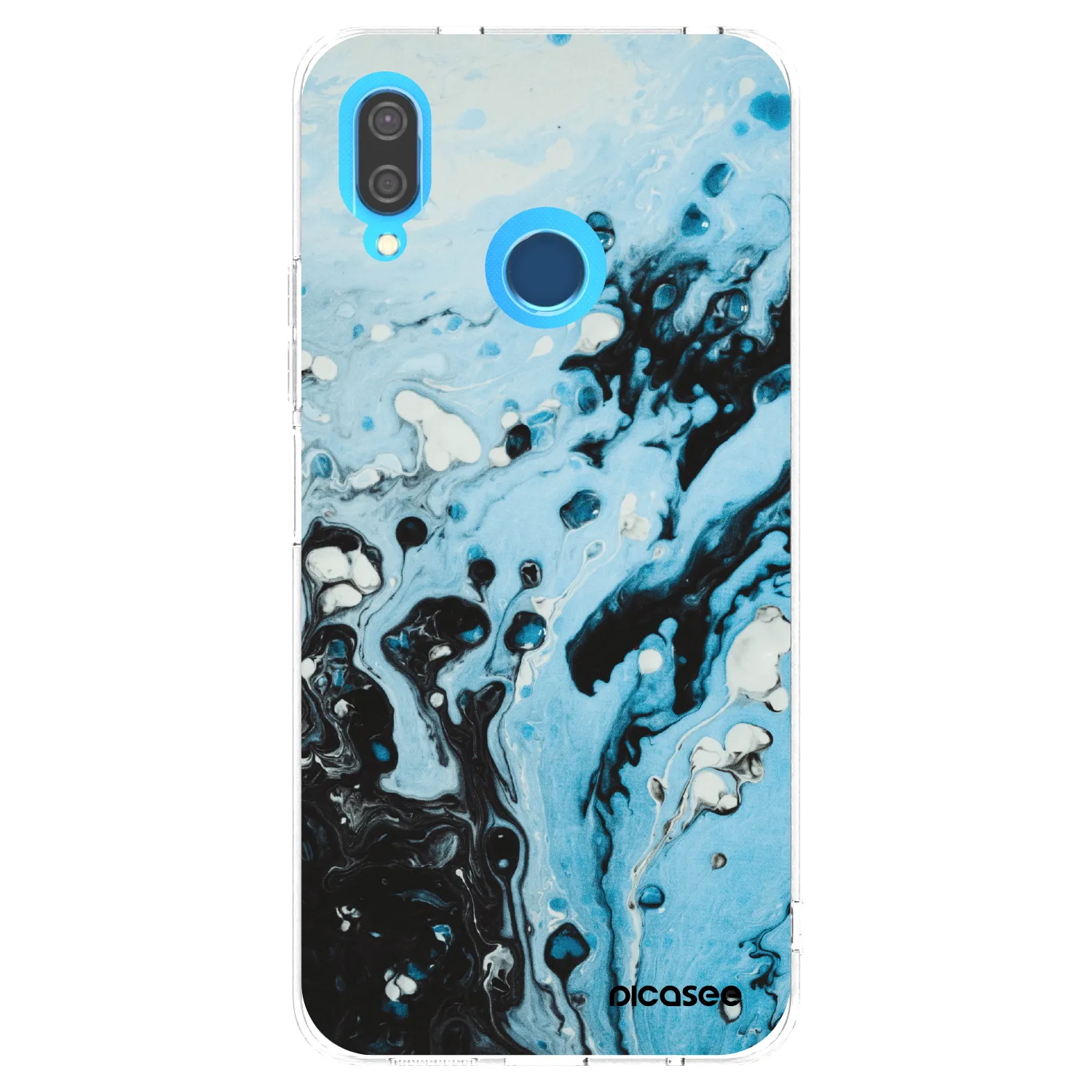 Picasee Huawei P20 Lite Hülle - Transparentes Silikon - Organic blue
