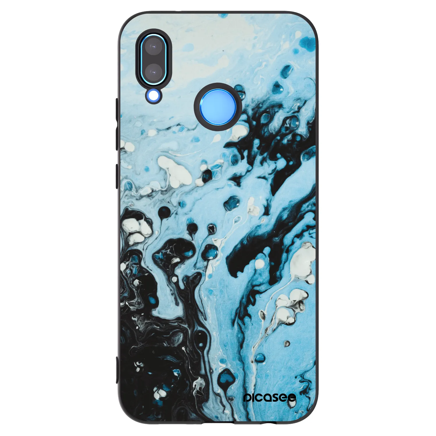 Picasee Huawei P20 Lite Hülle - Schwarzes Silikon - Organic blue