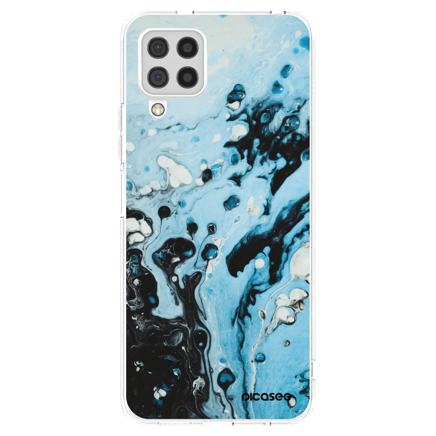 Picasee Samsung Galaxy A22 A225F 4G Hülle - Transparentes Silikon - Organic blue