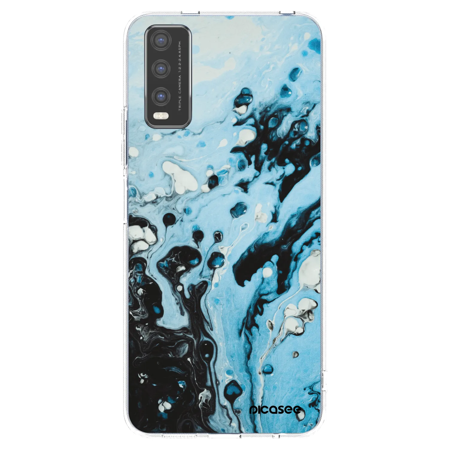 Picasee Vivo Y20s Hülle - Transparentes Silikon - Organic blue