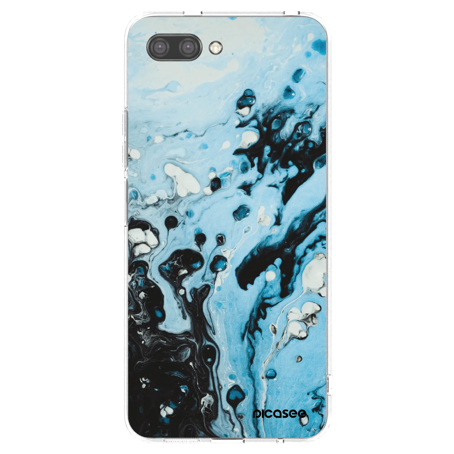 Picasee Honor 10 Hülle - Transparentes Silikon - Organic blue