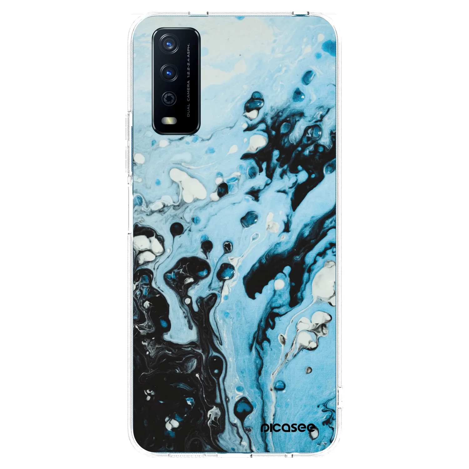 Picasee Vivo Y11s Hülle - Transparentes Silikon - Organic blue